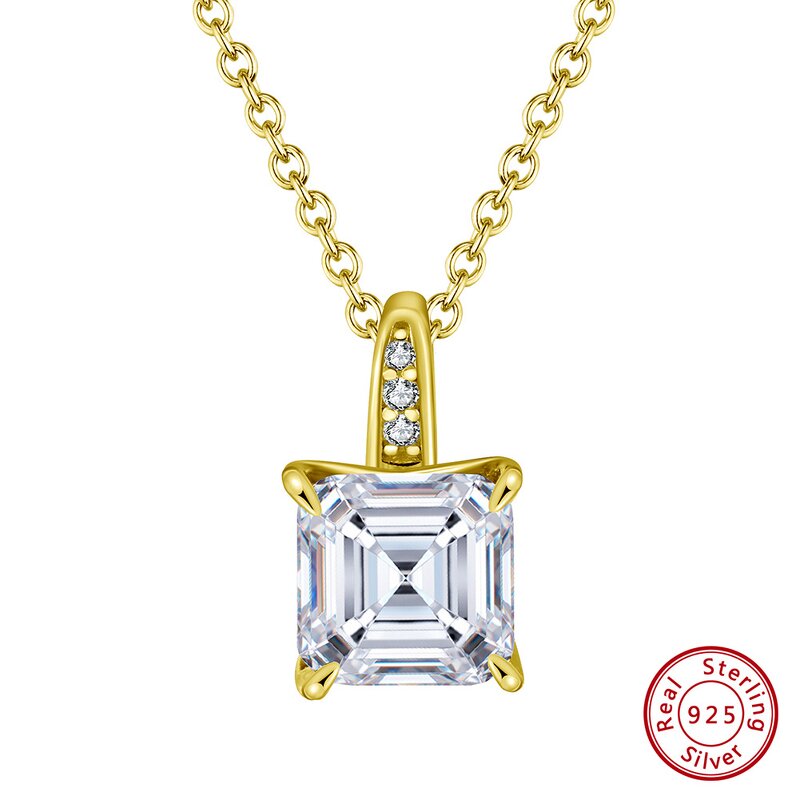 Moissanite Necklace Factory - OEM/ODM Custom 925 Sterling Silver Iced Out 1-4CT Moissanite Diamond Necklace