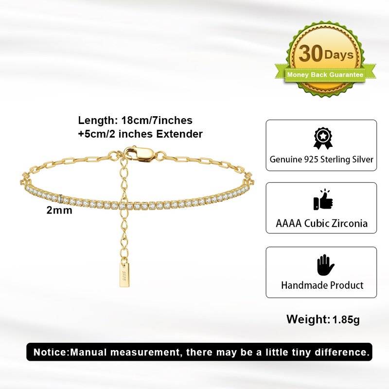 Adjustable Tennis Chain Bracelet Manufacturer - OEM/ODM Custom 14K Gold Plated Minimalist Paperclip Chain Bracelet