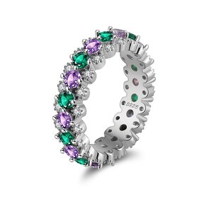 Heart Rings Manufacturer - OEM/ODM Custom Unique Jewelry Wholesale Luxury 925 Silver Heart Rings 14K Gold Plated