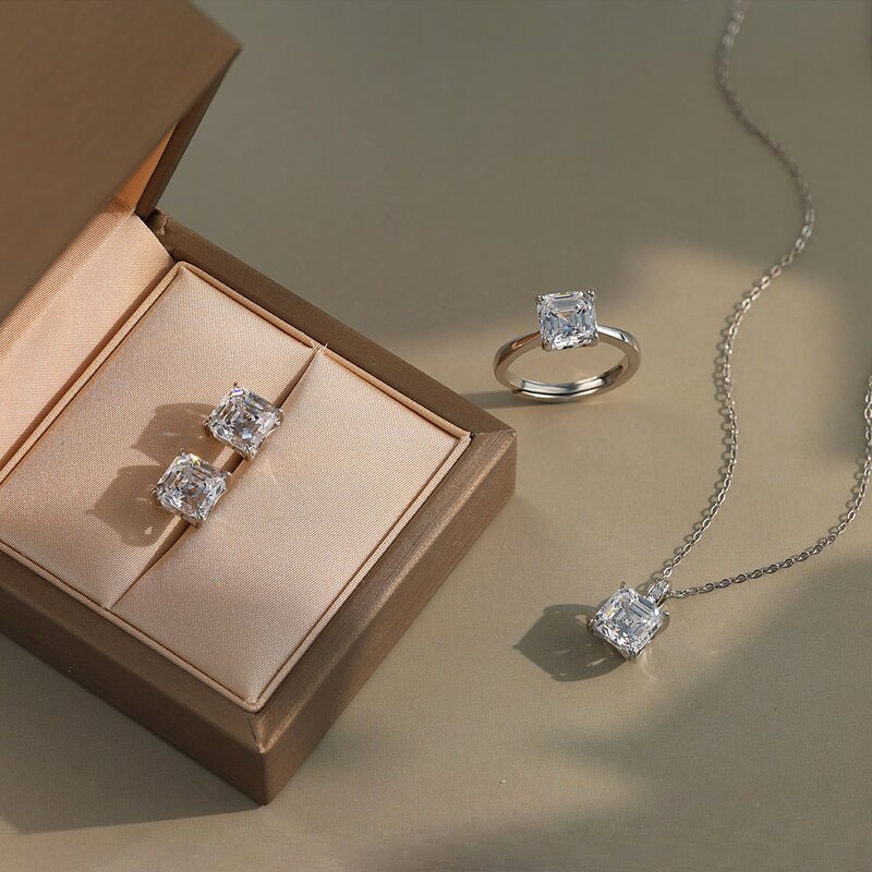 Designer Luxury Wedding Jewelry Set Factory - OEM/ODM Custom Designer Luxury Wedding Jewelry Set 925 Silver 8A CZ Jewelry Sets