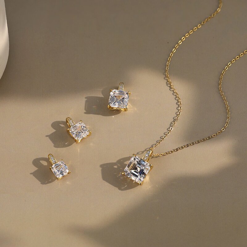 Earrings Ring Necklace Set Manufacturer - OEM/ODM Custom Earrings Ring Necklace Set 925 Silver Oval Cut 8A CZ Jewelry Sets