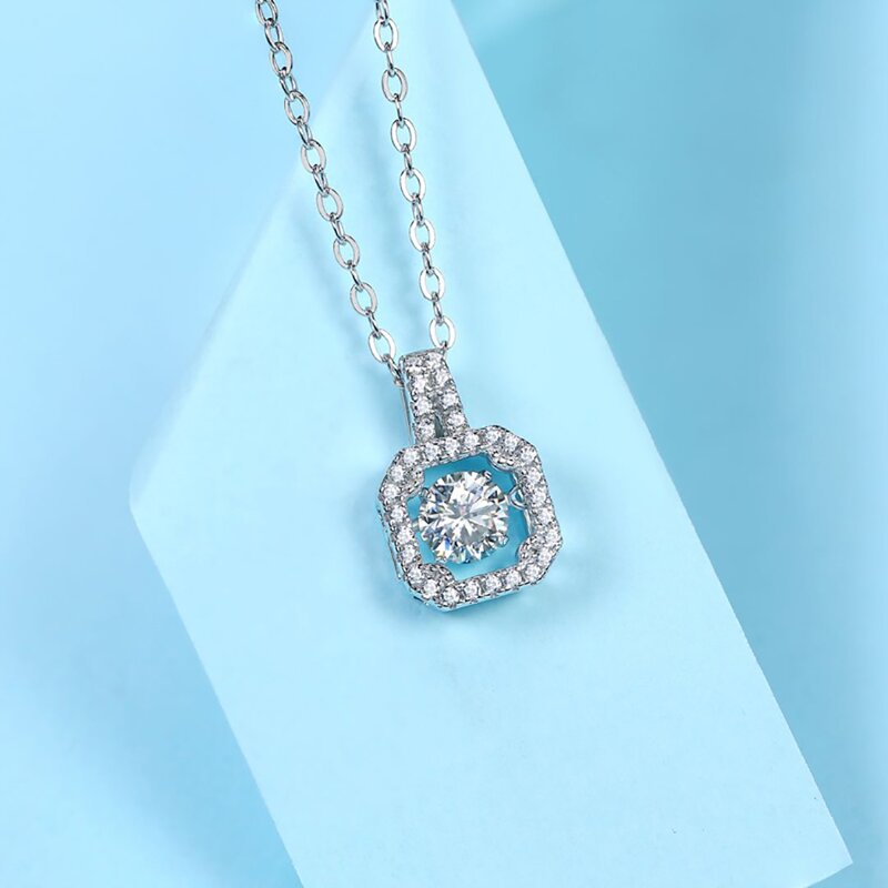 Rotatable Rose Design Necklace Factory - OEM/ODM Custom Rotatable Rose Design Necklace 925 Silver Heart Necklace