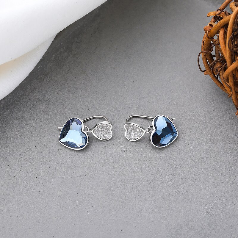 Statement Earrings Factory - OEM/ODM Custom S925 Silver Statement Earrings Multicolored CZ Pendant Hoop Drop Earrings