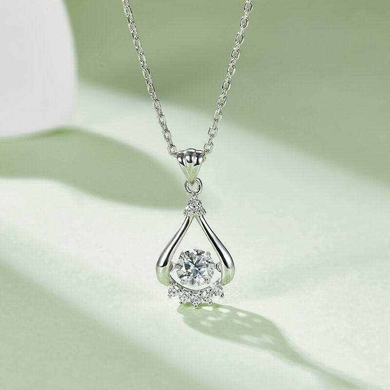 Rotatable Dog Design Necklace Manufacturer - OEM/ODM Custom Rotatable Dog Design Necklace 925 Silver Footprint Necklace