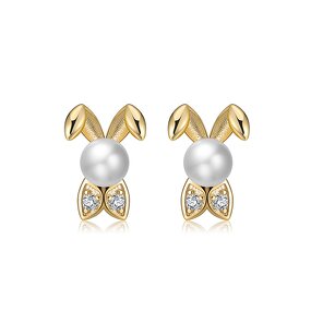 Hoop Earrings Factory - OEM/ODM Custom New Arrival Hoop Earrings Silver 14K Gold Plated Freshwater Pearl