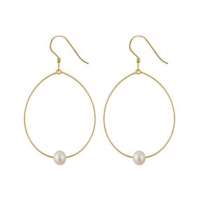 Gold Pearl Earrings Manufacturer - OEM/ODM Custom Gold Pearl Earrings 925 Silver Unique Design Cultured Freshwater Pearl