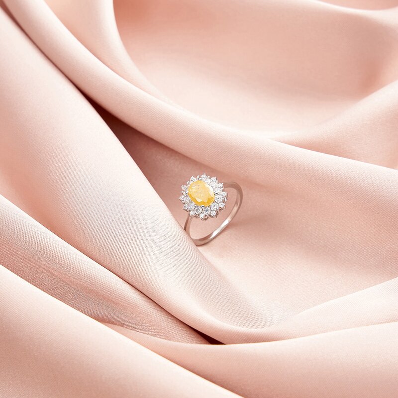 Yellow White Cubic Zirconia Band Manufacturer - OEM/ODM Custom Stacking Yellow White Cubic Zirconia Band Eternity Rings