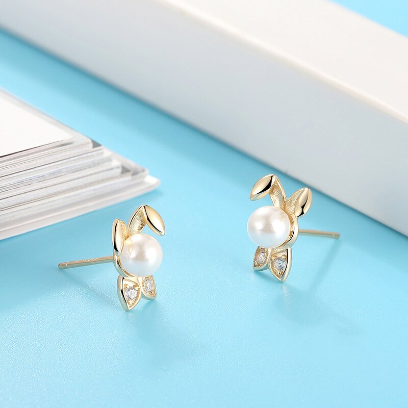 Hoop Earrings Factory - OEM/ODM Custom New Arrival Hoop Earrings Silver 14K Gold Plated Freshwater Pearl