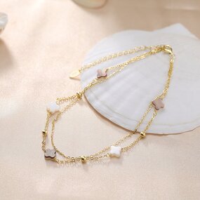 Minimalist Womens Anklet Manufacturer - OEM/ODM Custom Minimalist Womens Anklet 925 Silver Natural Shell Summer Beach Foot