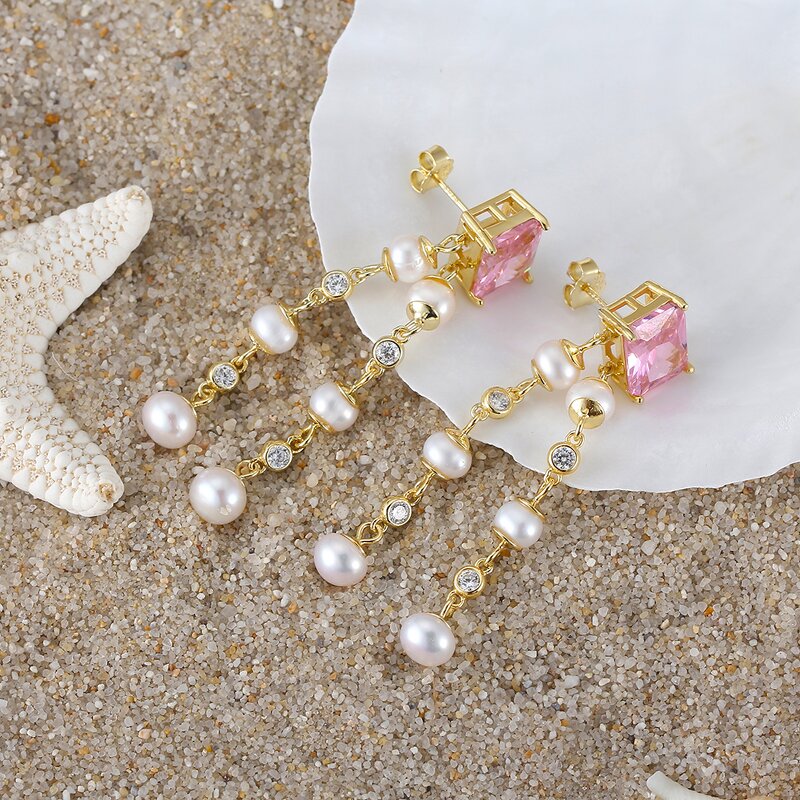 Split Hoop Huggie Earrings Factory - OEM/ODM Custom New Arrivals Freshwater Pearl 14K Gold Plated Split Hoop Huggies