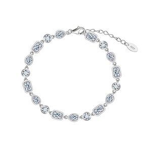Stretchable Tennis Bracelet Manufacturer - OEM/ODM Custom Delicate 3mm Stretchable Tennis Bracelet 925 Silver Sparkling