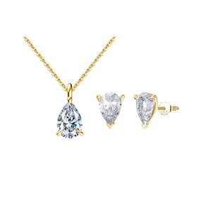 Sapphire Diamond Necklace Set Factory - OEM/ODM Custom Created Sapphire Diamond Necklace Ring Earrings Set 925 Silver