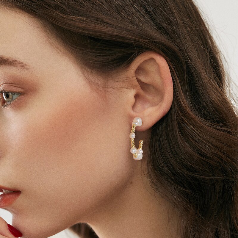 Abalone Shell Stud Earrings Factory - OEM/ODM Custom Real 925 Silver Cultured Freshwater Pear Abalone Shell Stud Earrings