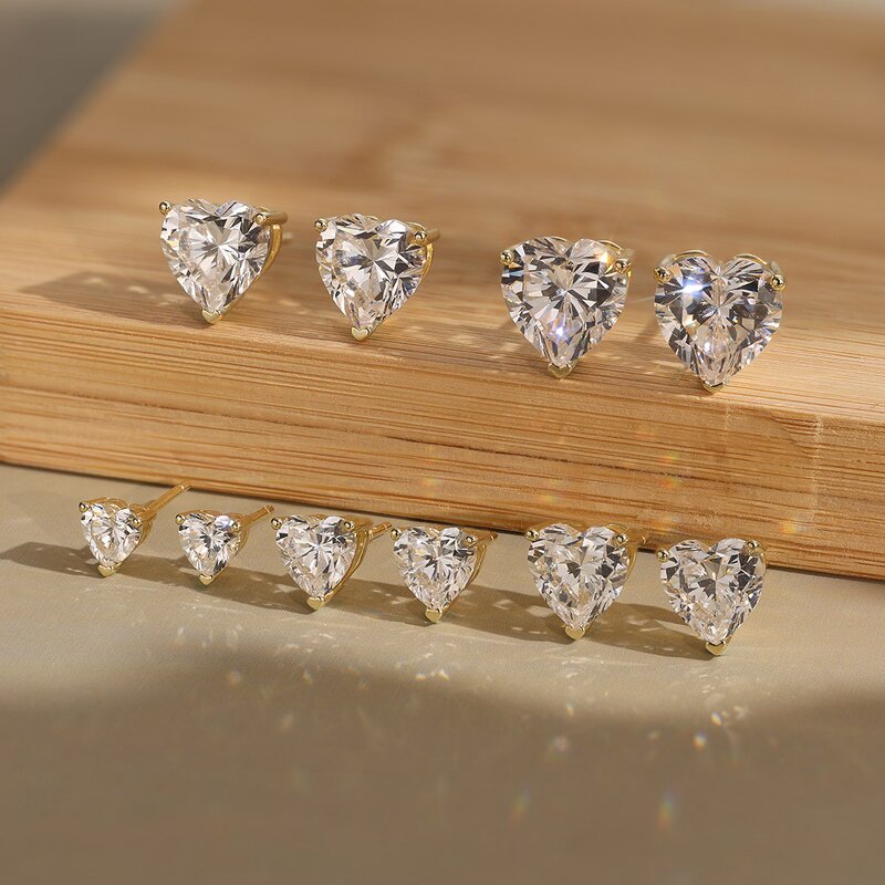 Moissanite Wedding Set Factory - OEM/ODM Custom 925 Silver 14K Gold Plated 1-4CT Moissanite Jewelry Set