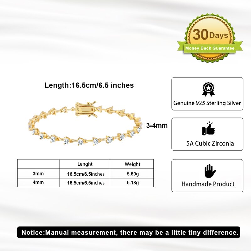 Tennis Bracelet with Emerald Cut Manufacturer - OEM/ODM Custom Elegant 925 Silver Tennis Bracelet 3mm Round Emerald Cut 5A CZ