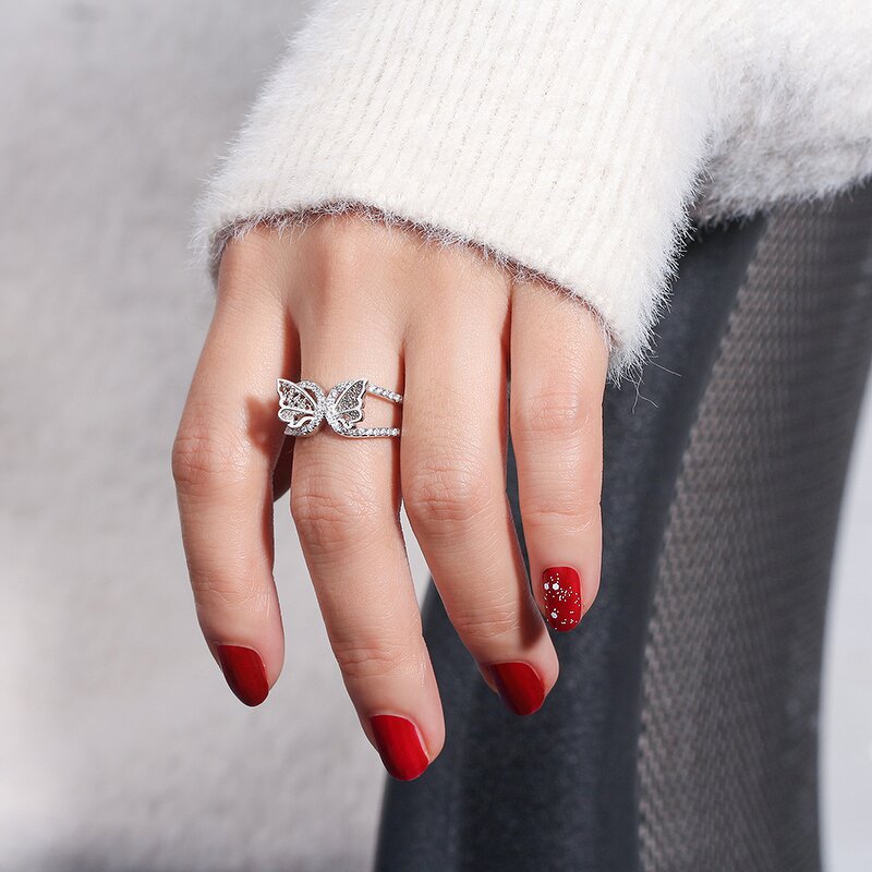 Adjustable Rings Factory - OEM/ODM Custom Accessories Women Jewelry 925 Silver Adjustable Rings for Female