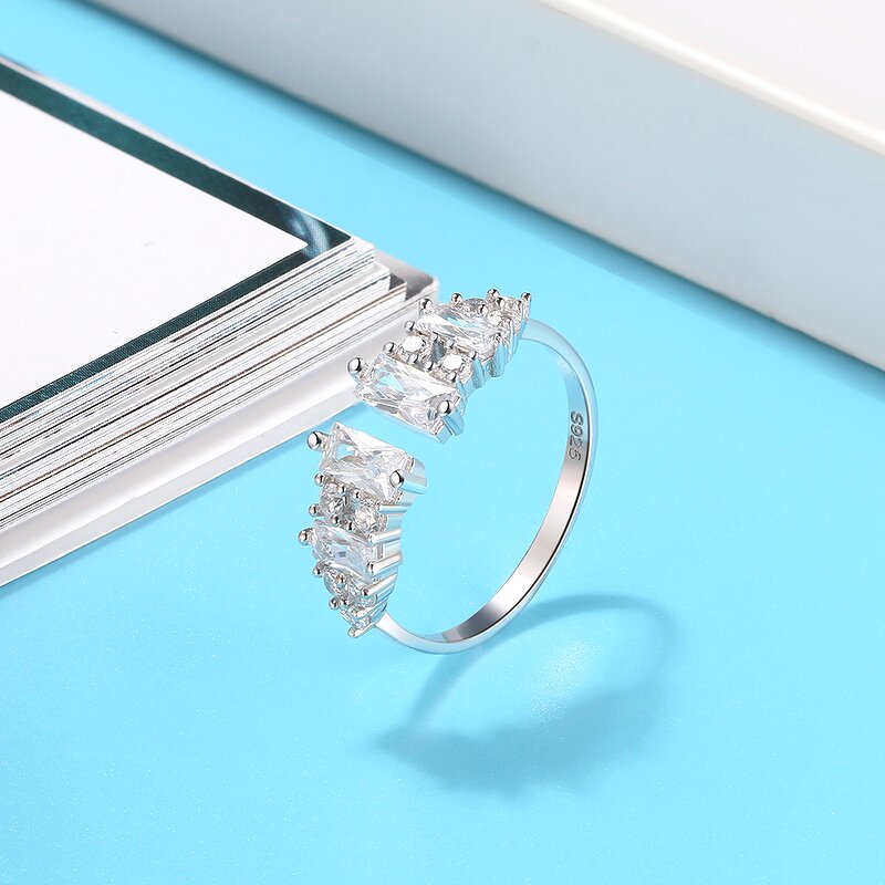 Tennis Bracelet Manufacturer - OEM/ODM Custom S925 Silver Tennis Bracelet Paper Clip Chain Sparkling Bracelet for Women