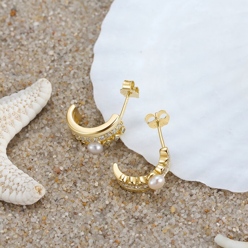 Fashion Trendy Jewelry Ring Manufacturer - OEM/ODM Custom 925 Silver 14K Gold Plated Rings with Pearl CZ Baroque Pearl