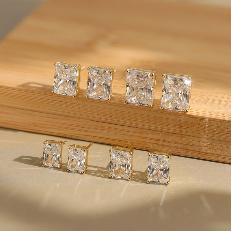 Jewelry Set Manufacturer - OEM/ODM Custom 14K Gold Plated 925 Silver Moissanite Ring Earrings Necklace Set