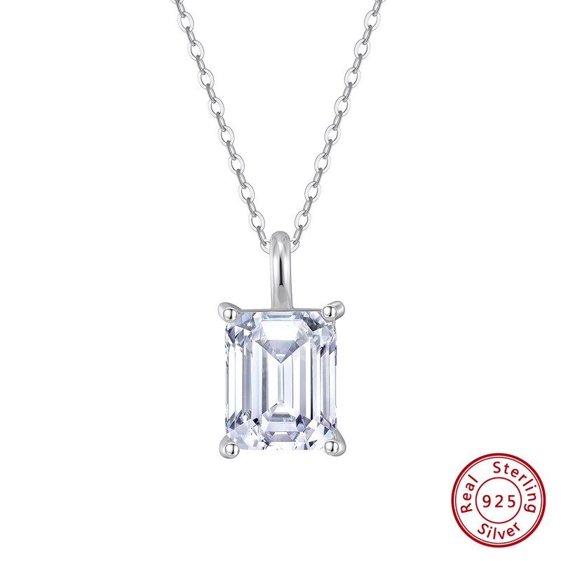 Moissanite Necklace Factory - OEM/ODM Custom 925 Sterling Silver Iced Out 1-4CT Moissanite Diamond Necklace