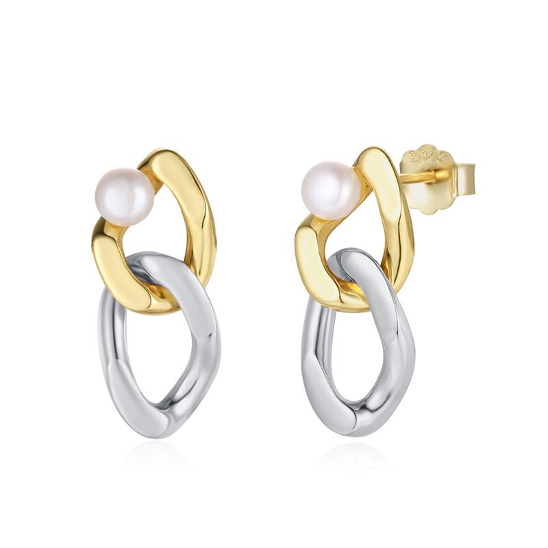 Pearl Earrings Chain Manufacturer - OEM/ODM Custom 925 Silver Pearl Earrings Chain for Women Flower Long Earrings