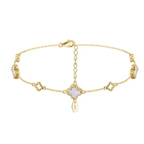 Link Bracelet Anklet Manufacturer - OEM/ODM Custom 14K Gold Color Adjustable Link Bracelet Anklet 925 Silver Leg Cuban Chain