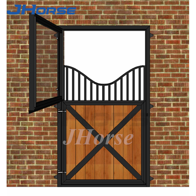 Horse Exterior Stable Door Factory - OEM/ODM Custom Good Quality Double Swing Barn Wooden Sliding End Door