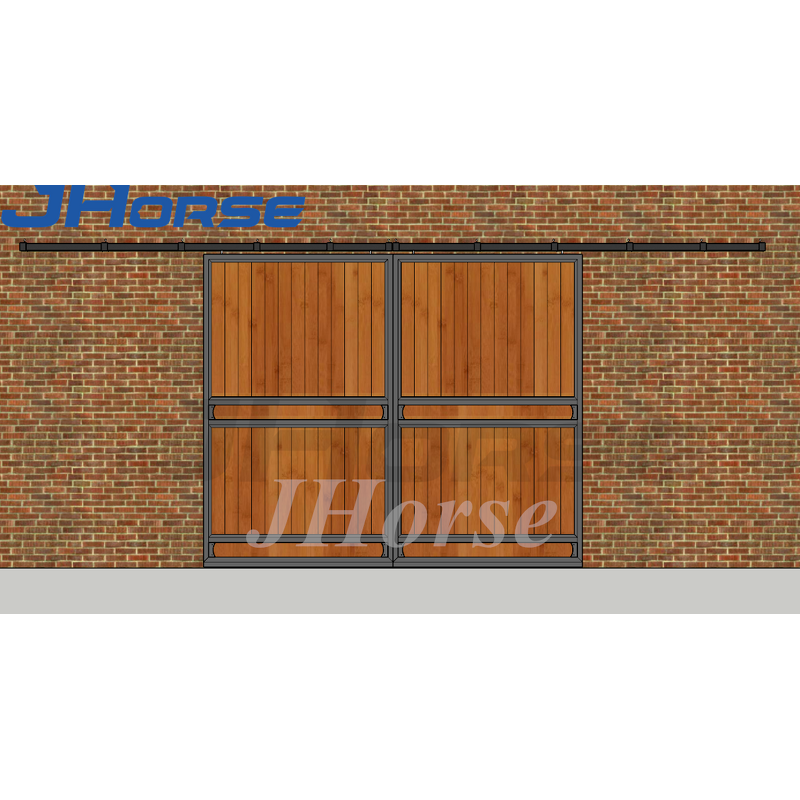 Horse Exterior Stable Door Factory - OEM/ODM Custom Good Quality Double Swing Barn Wooden Sliding End Door