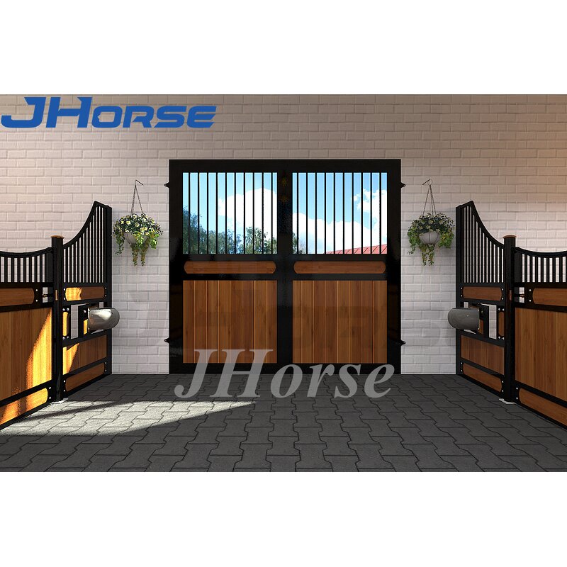 Horse Exterior Stable Door Factory - OEM/ODM Custom Good Quality Double Swing Barn Wooden Sliding End Door