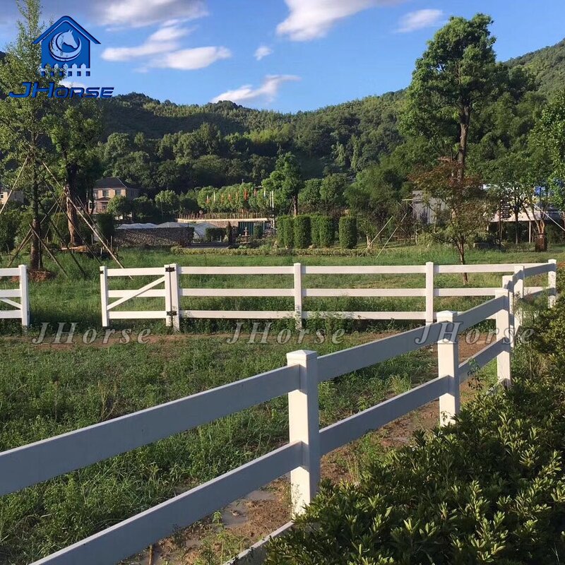 Vinyl Horse Farm Fence Factory - OEM/ODM Custom JHorse Wholesale 3 Rails Fencing Vinyl Horse Farm Fence