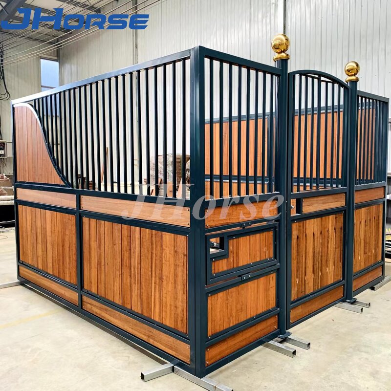 Luxury Permanent Metal Steel Frame Horse Stable Manufacturer - OEM/ODM Custom Luxury Metal Steel Frame Bamboo Board Horse Stable