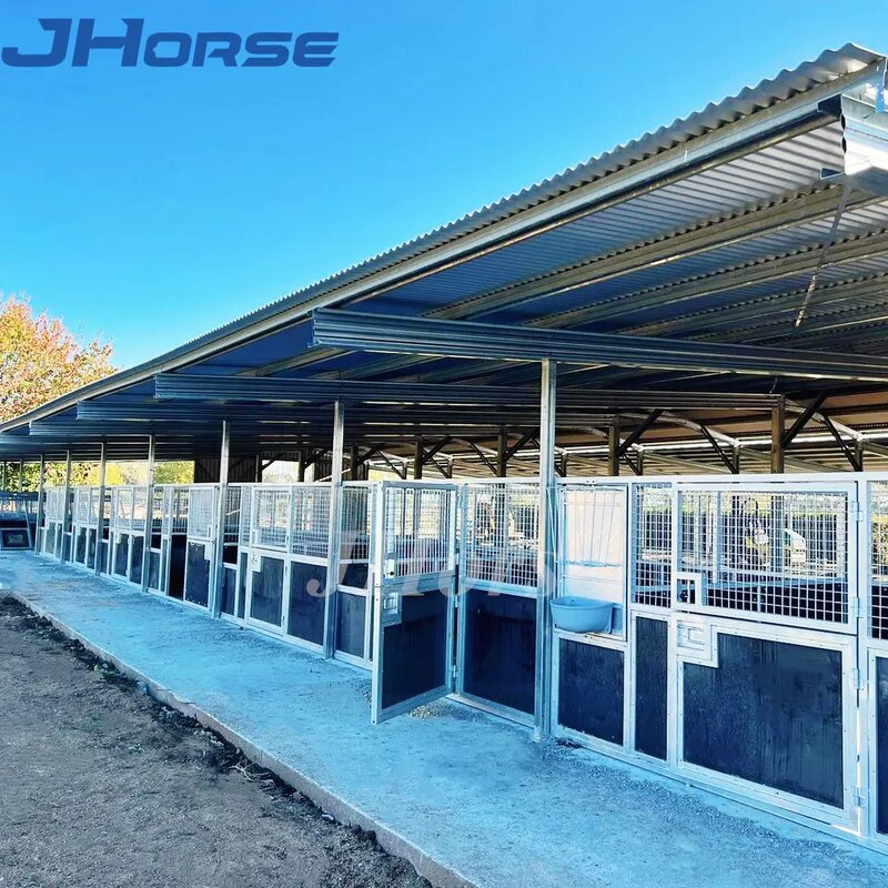Portable Horse Stables Stall Manufacturer - OEM/ODM Custom Portable Horse Stables Construction Steel Frame Shelter