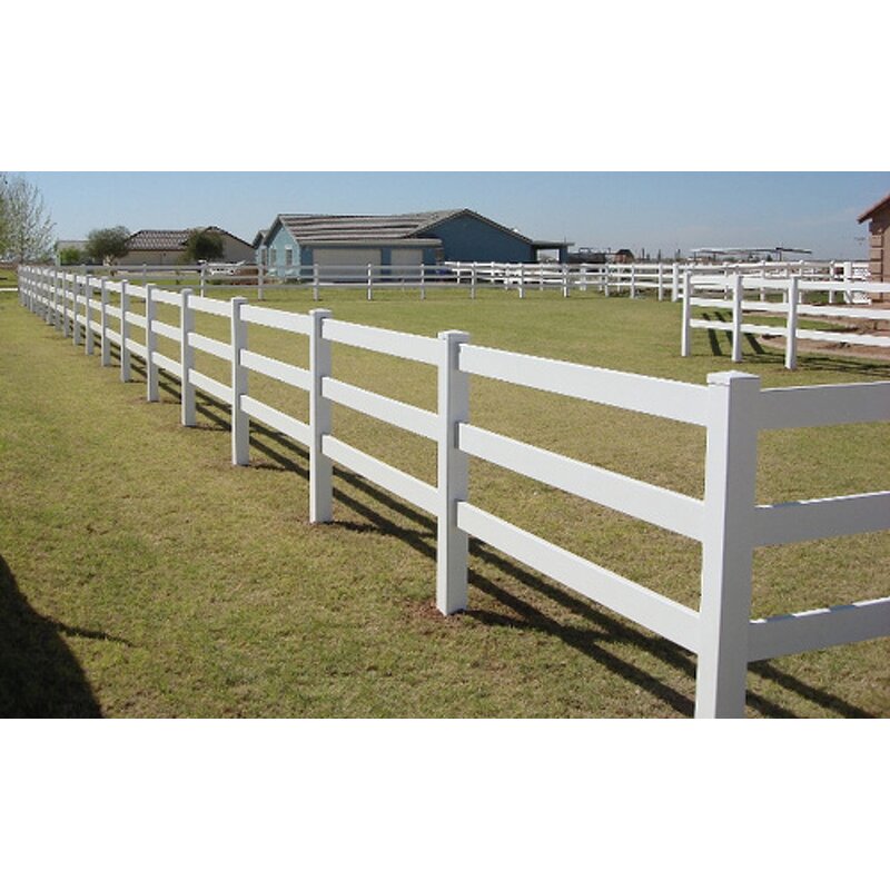 Portable Horse Farm Fence Factory - OEM/ODM Customized White Portable Horse Farm PVC Steel Fence with Gate