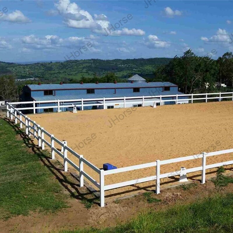 PVC Plastic Horse Paddock Fence Manufacturer - OEM/ODM Custom 3 Rail White Color Cheap PVC Plastic Paddock Fence