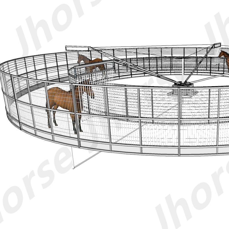 Custom Made Horse Walker Manufacturer - OEM/ODM Custom Horse Walker with Without Roof 4 to 10 Horses