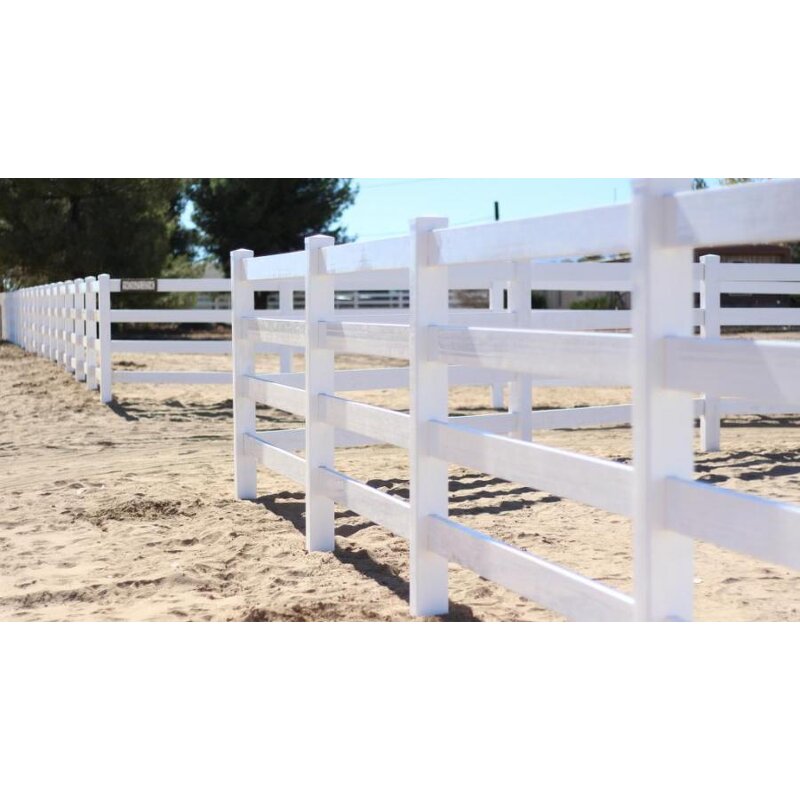 Portable Horse Farm Fence Factory - OEM/ODM Customized White Portable Horse Farm PVC Steel Fence with Gate