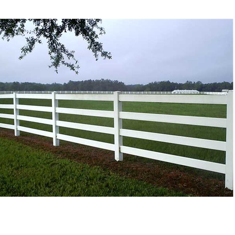 Portable Horse Farm Fence Factory - OEM/ODM Customized White Portable Horse Farm PVC Steel Fence with Gate