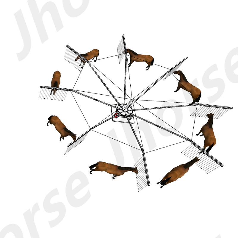 Horse Exercise Equipment Factory - OEM/ODM Custom Best Quality Horse Walker with Pvc Fence Dual-motor