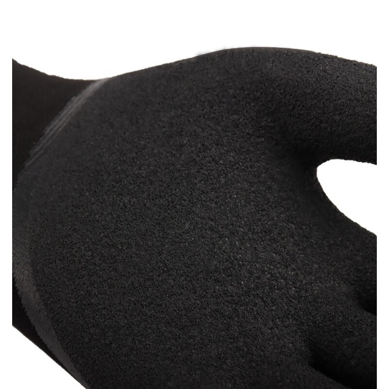 Warm Winter Safety Gloves Factory - OEM/ODM Custom Double Liner Polyester Acrylic Latex Coated Winter Gloves