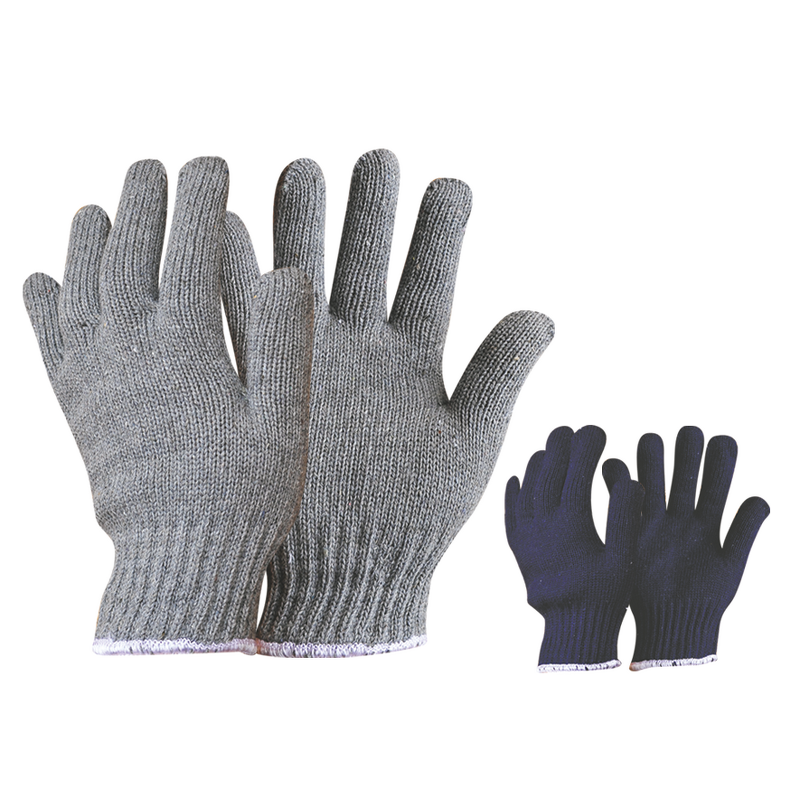 Dark Grey Cotton Gloves Manufacturer - OEM/ODM Custom Dark Grey Cotton Working Gloves Red Edge