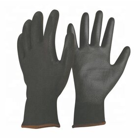 OEM Black PU Work Gloves Factory - OEM/ODM Custom OEM Black PU Work Gloves Machine Knitted Shell