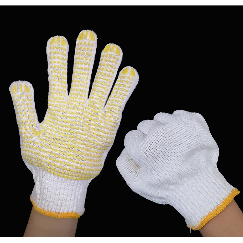 PVC Dotted Work Safety Gloves Manufacturer - OEM/ODM Custom 50g/pair PVC Dotted Cotton Lining Safety Gloves