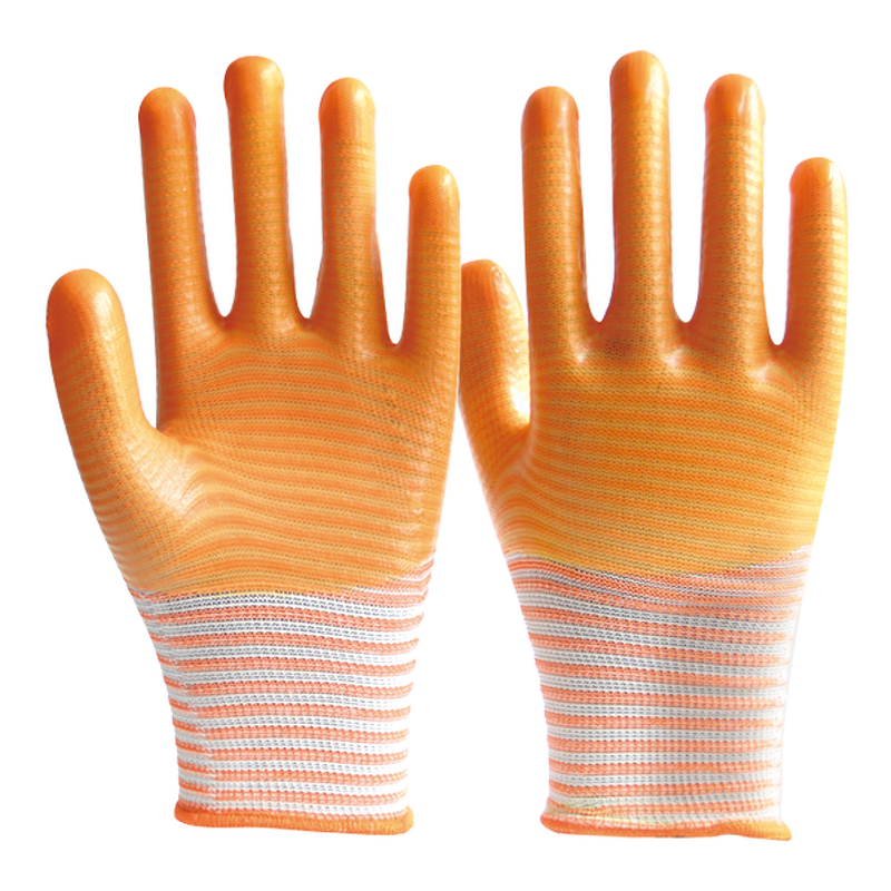 Oil Proof PVC Gloves Manufacturer - OEM/ODM Custom Oil Proof PVC Gloves Industrial 13g Polyester Orange