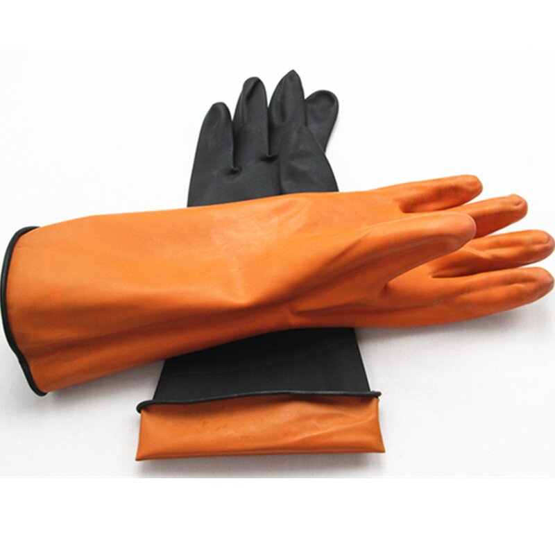 Anti-Oil Waterproof Gloves Factory - OEM/ODM Custom Heavy Duty Black Industrial Latex Anti-Oil Waterproof Gloves
