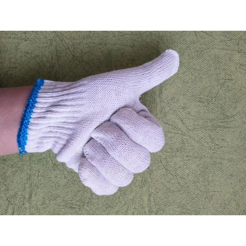 Natural Cotton Knitted Gloves Factory - OEM/ODM Custom 100% Natural Cotton Knitted Safety Hand Glove