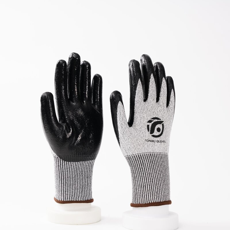 HPPE Safety Gloves Factory - OEM/ODM Custom HPPE Anti Cut 5 Safety PU Gloves PPE