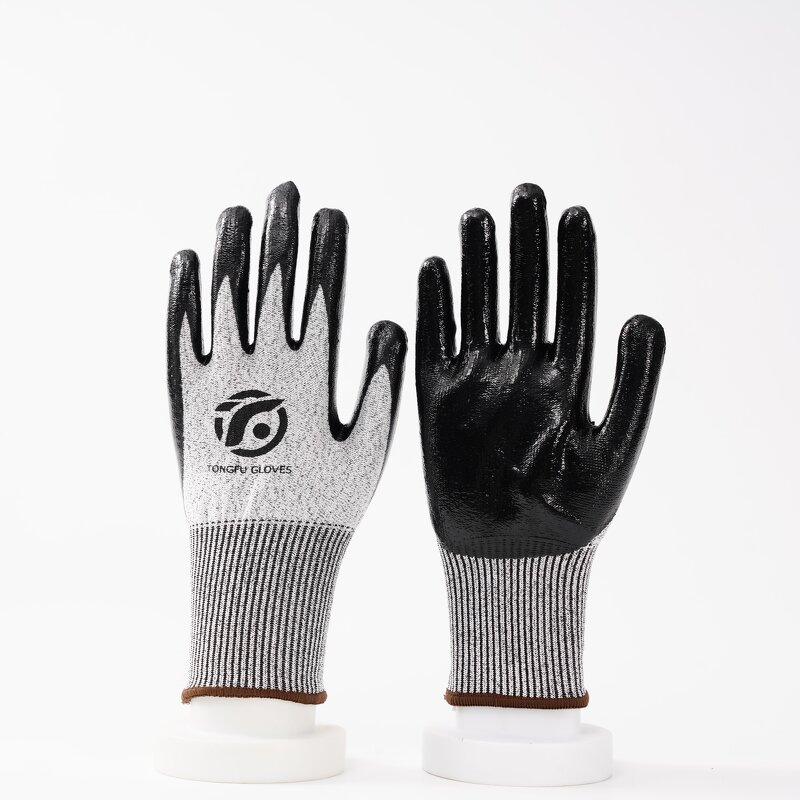 HPPE Safety Gloves Factory - OEM/ODM Custom HPPE Anti Cut 5 Safety PU Gloves PPE