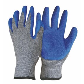 Grey Crinkle Latex Gloves Manufacturer - OEM/ODM Custom Grey Crinkle Finished Latex Coated Work Gloves EN388