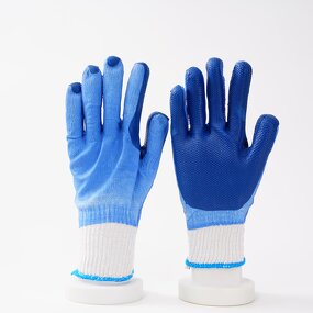 White Cotton Red Rubber Gloves Factory - OEM/ODM Custom White Cotton Red Rubber Laminated Cheap Polyester Gloves
