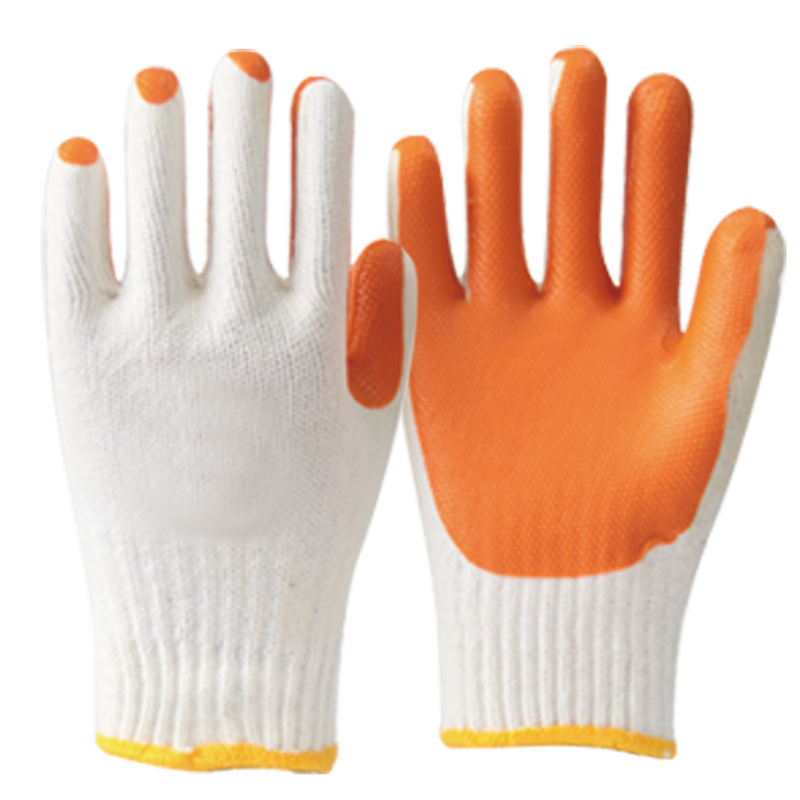 Orange Latex Coated Gloves Manufacturer - OEM/ODM Custom Orange Smooth Latex Coated Work Safety Hand Gloves